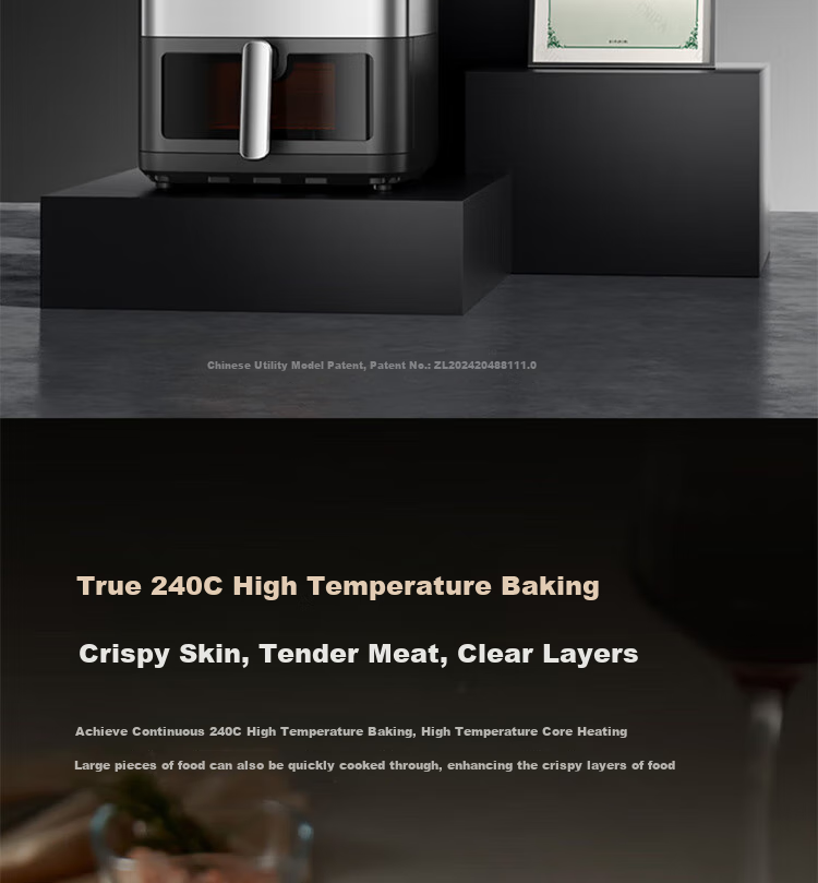 Joyoung Home 8L Air Fryer with No-Flip Design, Air Roasting Machine, All-Metal 3D Interior, Water-Filling Compartment, Oil-Free Low-Fat Electric Fryer KL80-V589 22