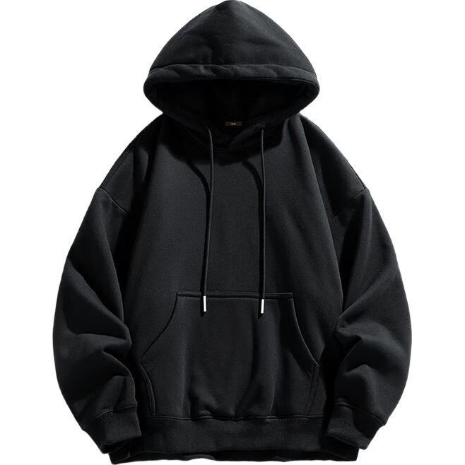 GLM Men's Heavyweight Loose Fit Hoodie Autumn Winter Casual Fleece Lined Youth Trendy Jacket Heather Gray Fleece Lined 3XL