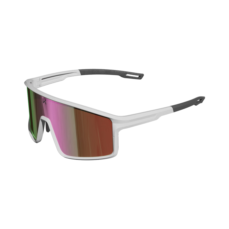 Keep Full-Frame Cycling Glasses, Black Frame, Anti-Slip, Windproof, Dustproof, Wind-Guiding, Drag-Reducing, White Frame, Coated with Red Lens