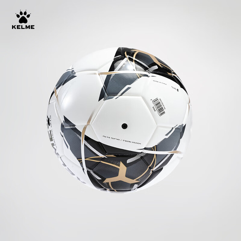 Футбольный мяч KELME Hot-Melt, профессиональный, для соревнований и тренировок, износостойкий, стандартный размер 5, черный и золотой