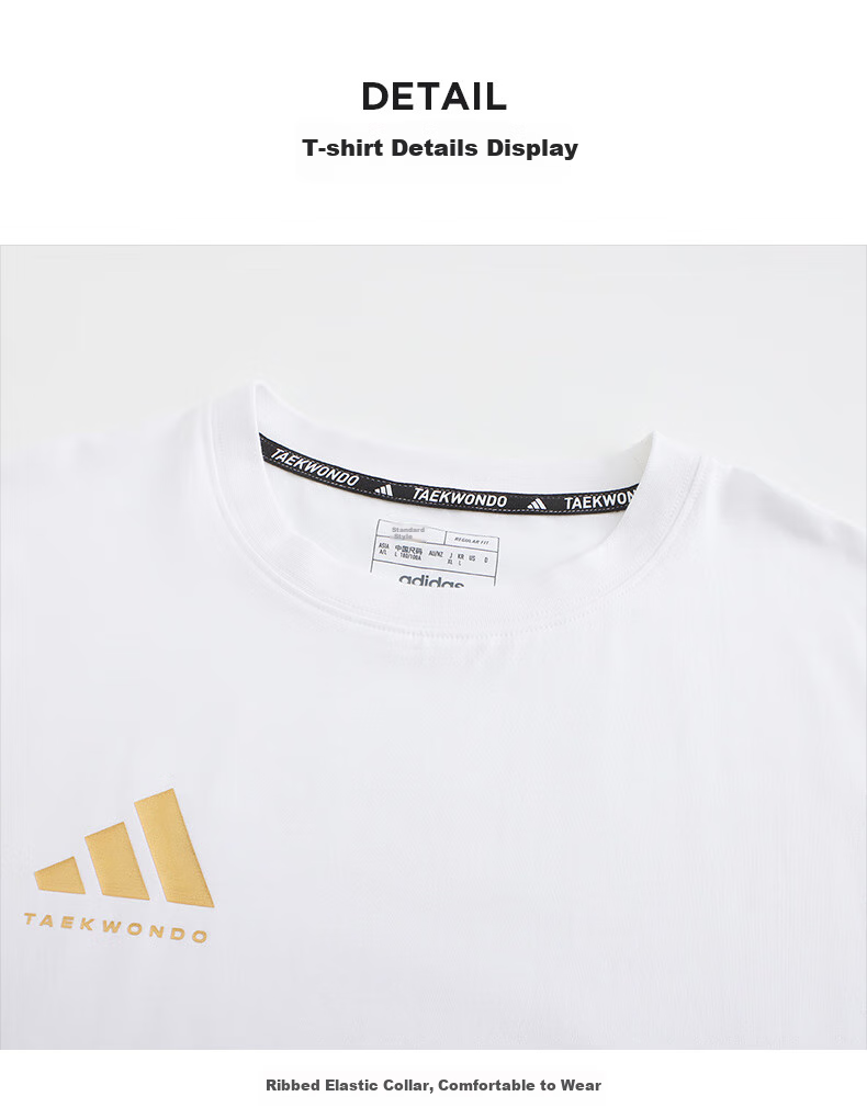 Adidas Summer Sports Moisture-Wicking Running Quick-Dry Short Sleeve And Shorts Set, Black/gold, Size L 9
