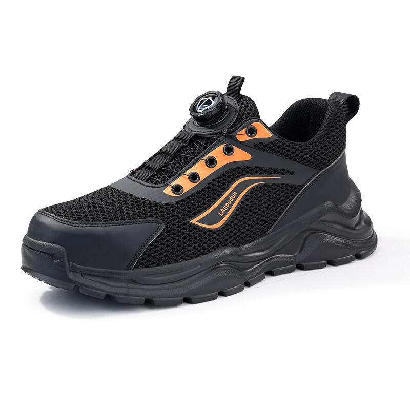 BlueOwl Shield Men's Breathable Ultra-Light Anti-Smash Steel Toe Anti-Puncture Soft Sole Safety Work Construction Shoes D279 Size 39
