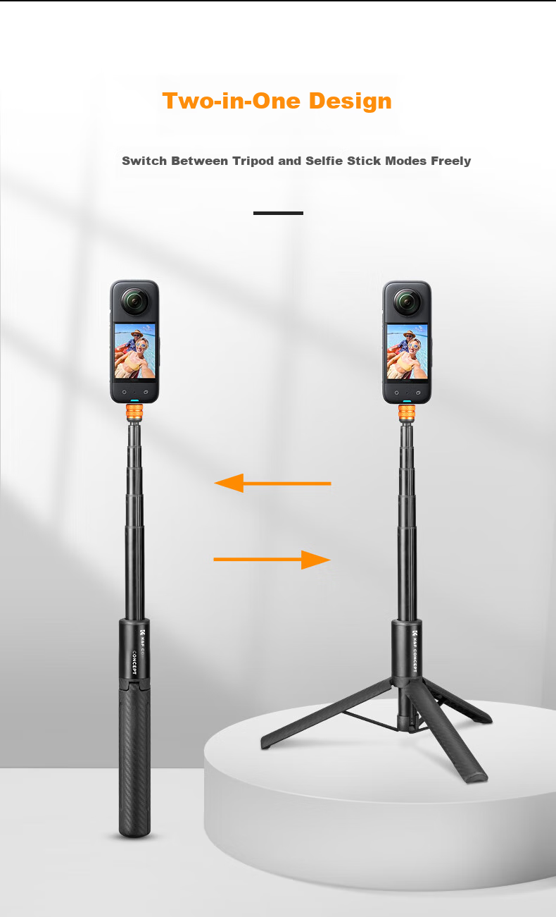 Zhuoer Suitable for DJI Nanopocket 3, Action 6/5pro/4 Selfie Stick, GoPro 13/12 Action Camera Extension Pole, Tripod, Yingshi InstaX5 Bracket 2