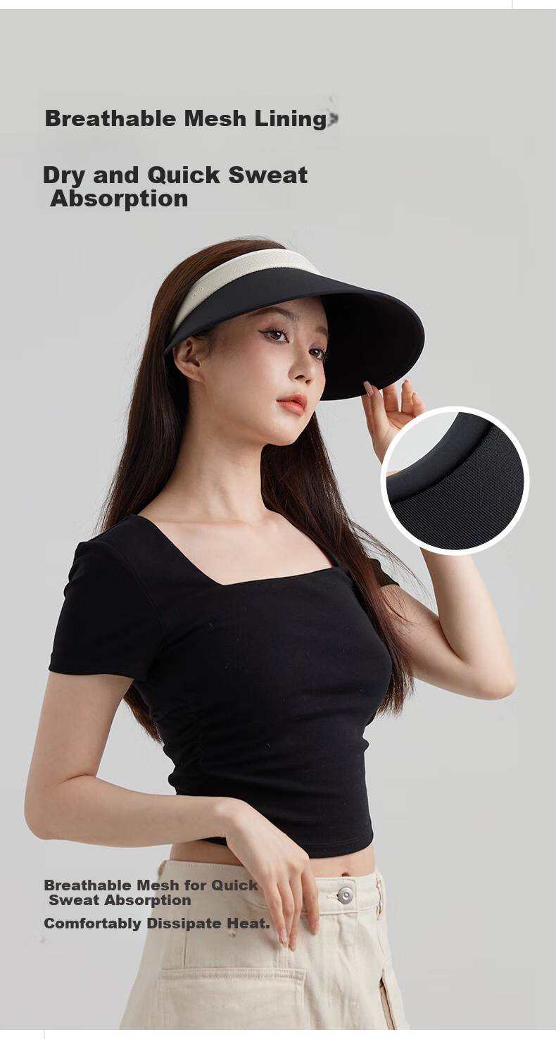 Obsu Light Luxury Cross-Top Hat, Elegant Beige, Cross-Top Hat Upf50+ 18
