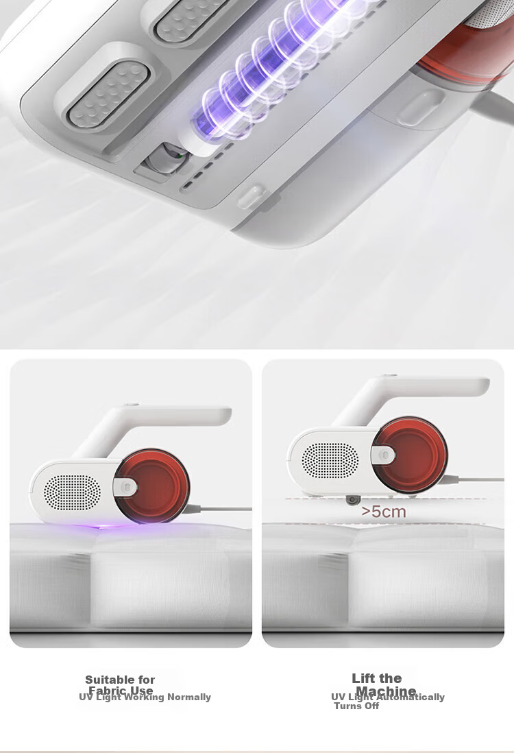 Xiaomi Mijia Dust Mite Remover 2, Handheld Household Mite Eliminator, Bed Mite Removal, Powerful Suction for Deep Cleaning, Visible Dust Cup, Hot Air Dehumidification, MJCMY02DY 3