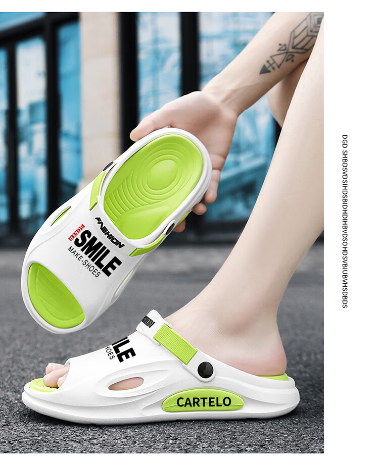 CARTELO Men's Sandals, Summer Breathable, Outdoor Wear, Comfortable Dual-Use Beach Slippers for Me 11