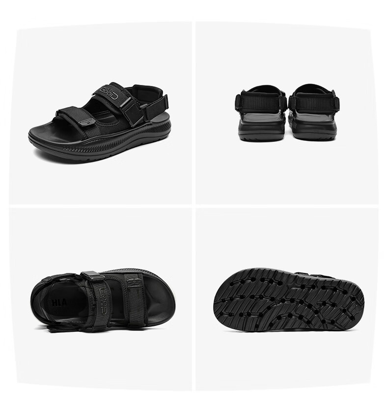 HLA Men’s Casual Sports Sandals with Velcro Outdoor Beach Sandals HAALXM2EAE092 Khaki Size 41 21