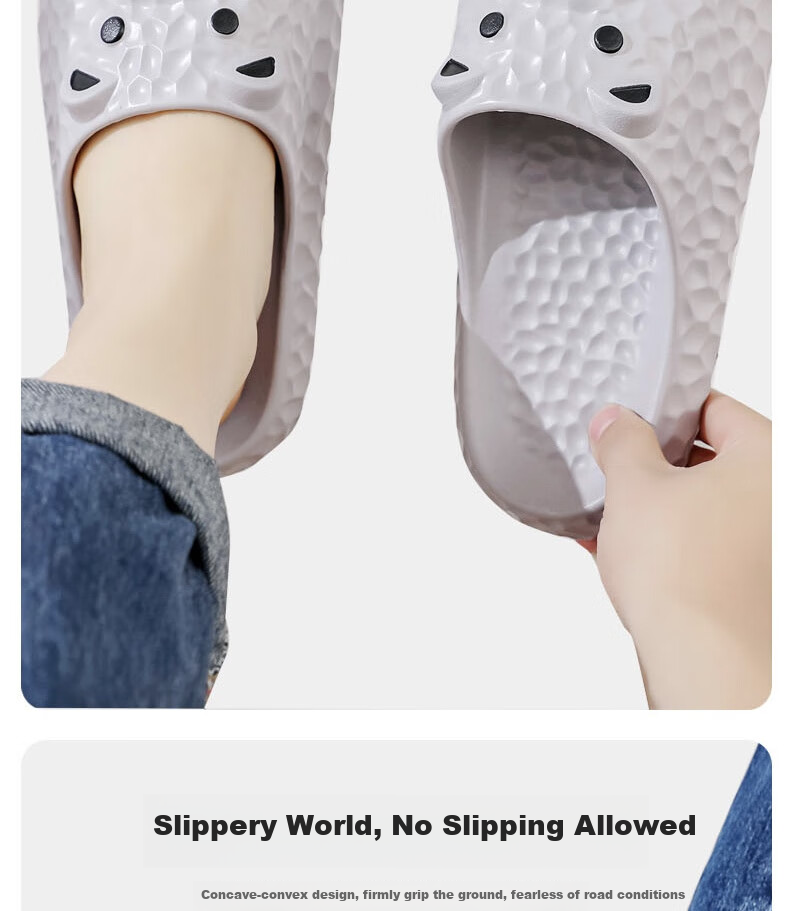Huameijianbu Ice Bear Stepping on Poop Feeling Arch Support Soft Elastic Bathroom Indoor Outdoor Wear Non-Slip Slippers HM9811 Warm Yellow Size 37-38 10