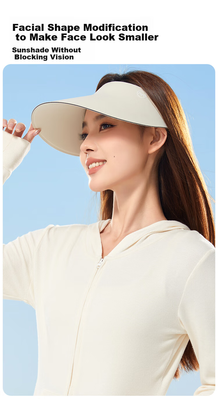 MiiOW Sun Protection Hat for Women, UV-Resistant Seamless Visor Hat, Foldable Wide Brim Sunhat for Summer 2026 8