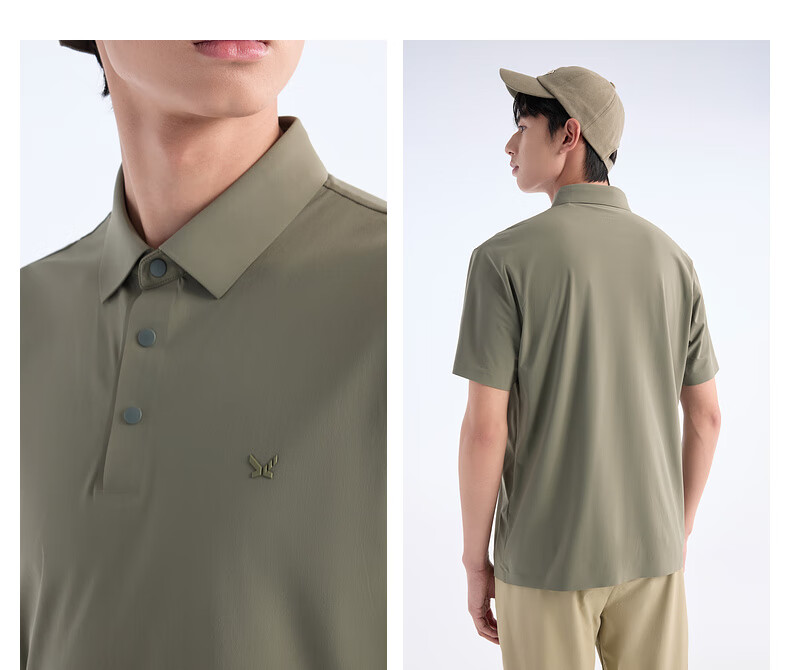 JOEONE Men's Short-Sleeve Polo Shirt, Moisture-Wicking Quick-Dry 7A Antibacterial Polo Shirt, Summer High-Elasticity Short-Sleeve T-Shirt for Me 14