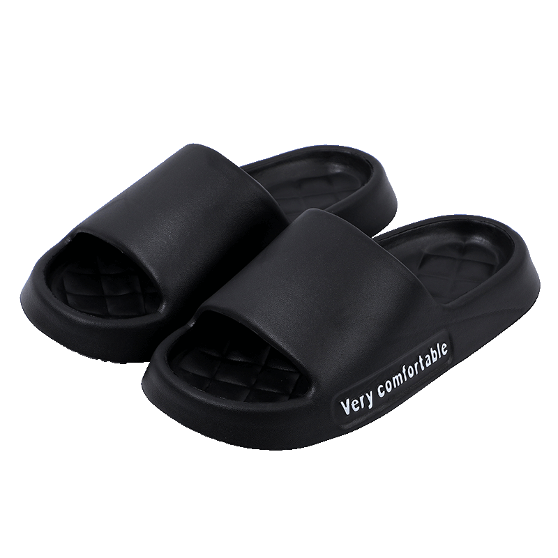 Grace EVA Breathable Slippers, Soft Sole, Comfortable All Seasons, Outdoor And Indoor Wear, Home Couple Sandals, Men And Women, Black, Size 40-41