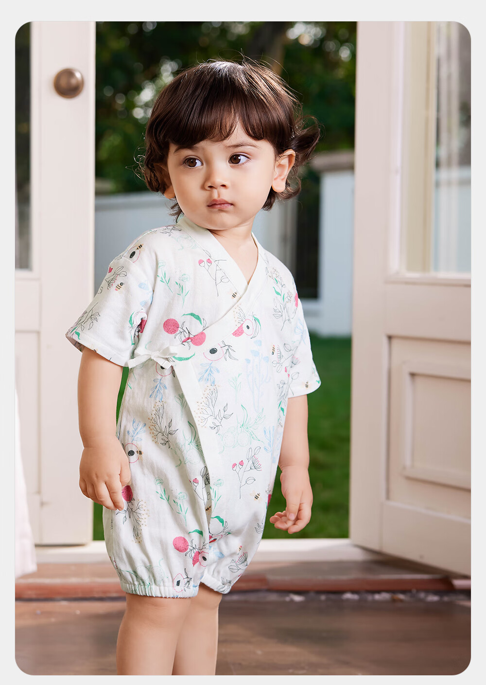 YEEHOO Baby Clothes Summer Bamboo Fiber Breathable Short-Sleeve Romper Bodysuit for Boys And Girls 15
