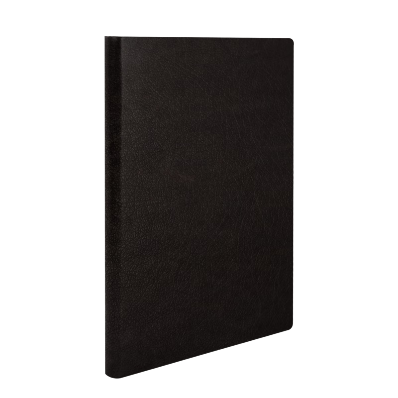 Jindeli B5 Business Notebook, Thickened Soft Leather, Portable, for Office Use, Work Journal, Meeting Notes, Diary, Accounting Book, Planner, Black NT202