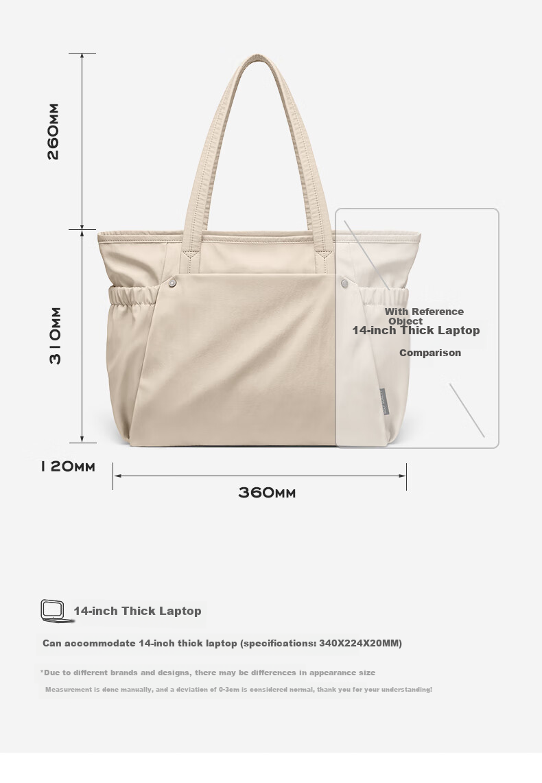 GOLF Shoulder Bag for Women, Tote Bag, 14-Inch Laptop Bag, Casual Water-Resistant Handbag, Versatile Commuter Tote Bag for Wome 19