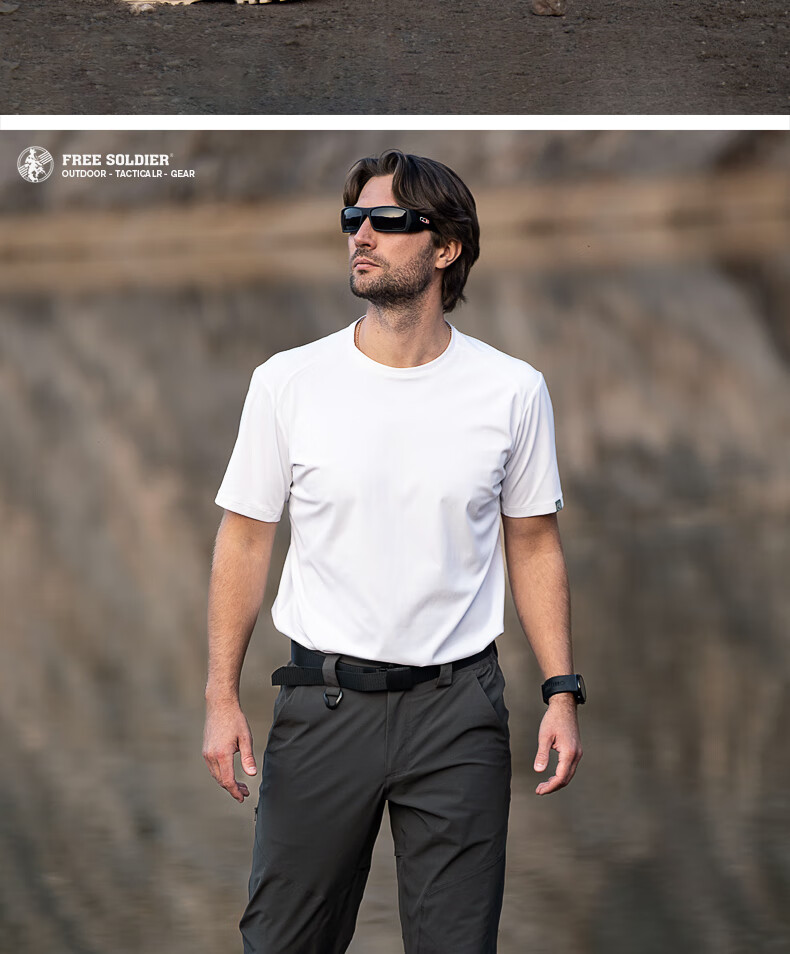 Free Soldier Peak Quick-Dry Pants Teflon Three-Protection Spring Summer Breathable Scratch-Resistant Durable Sun Protection UPF50+ Black 34W/30L 20
