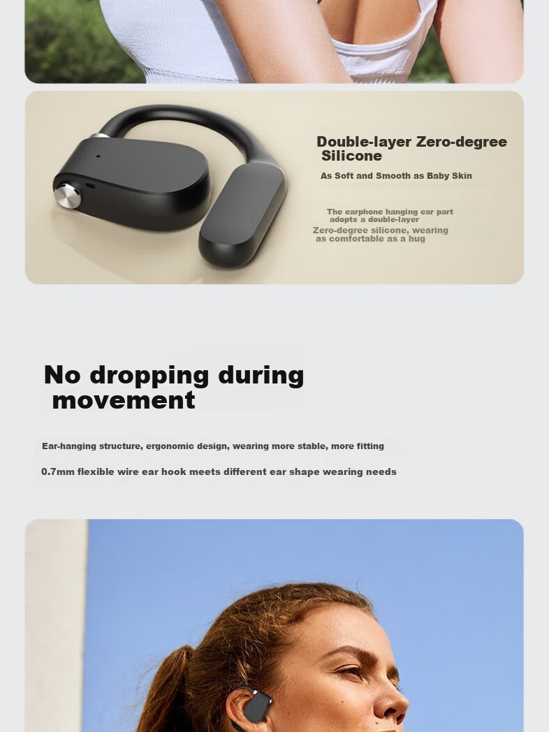 MICROKIA [Ultra-Audio | Cloud-Like Comfort] Bluetooth Headphones, Over-Ear Bone Conduction Concept, Wireless Non-In Open Design, Long Battery Life, Commuter And Sports Headphones 7
