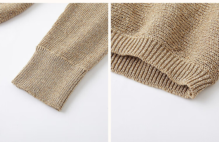 Dme [Jinsimian Sha] Spring And Autumn Lightweight Mature Retro Style Ribbed Round Neck Sweater, Batwing Sleeve, Concealing Knit Sweater, Women's Top 8