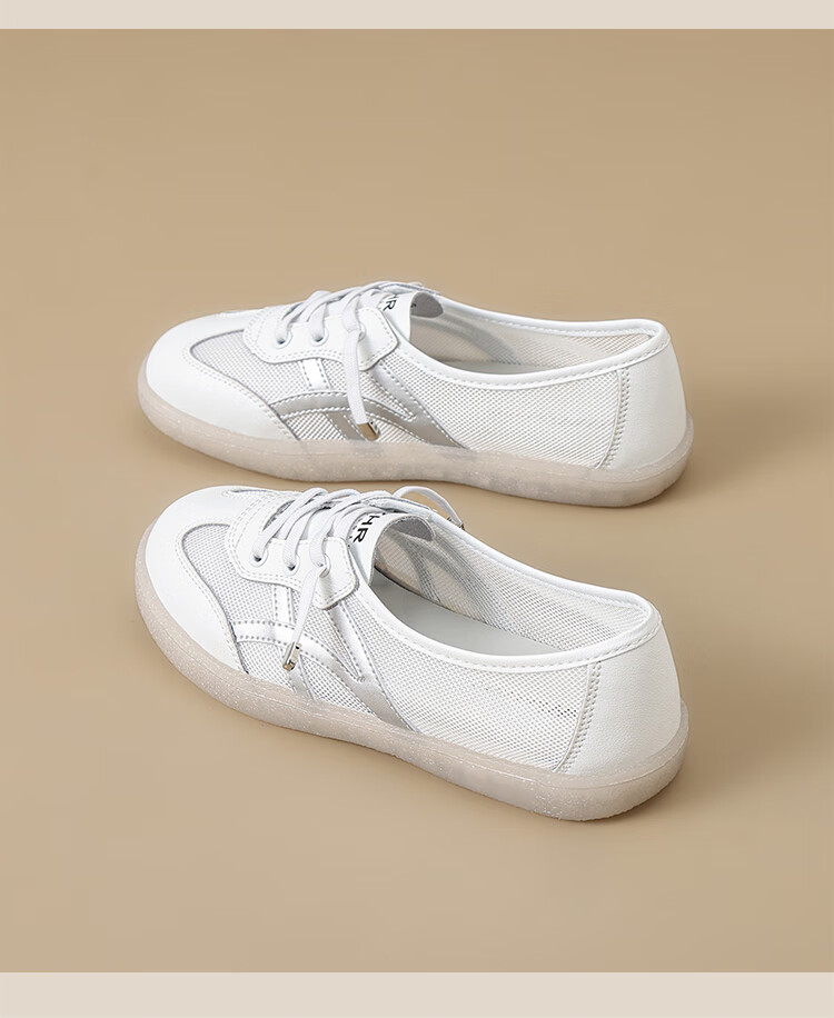 ZHR Casual Shoes, Lightweight And Breathable, Spring And Autumn Flat White Sneakers, Trendy Retro Training Shoes for Women, A67P, White And Blue, Size 37 22