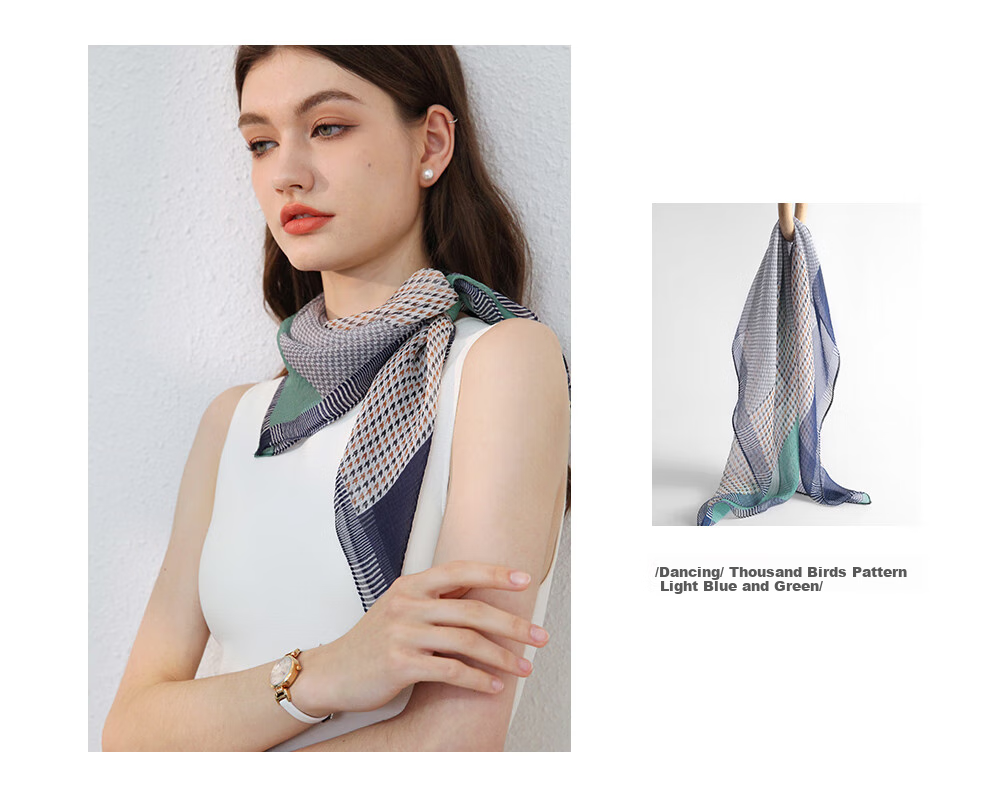 Hangsilu Silk Scarf for Women, Mulberry Silk Scarf, Square Scarf, Pearl Shawl, Birthday And Holiday Gift for Mom 25