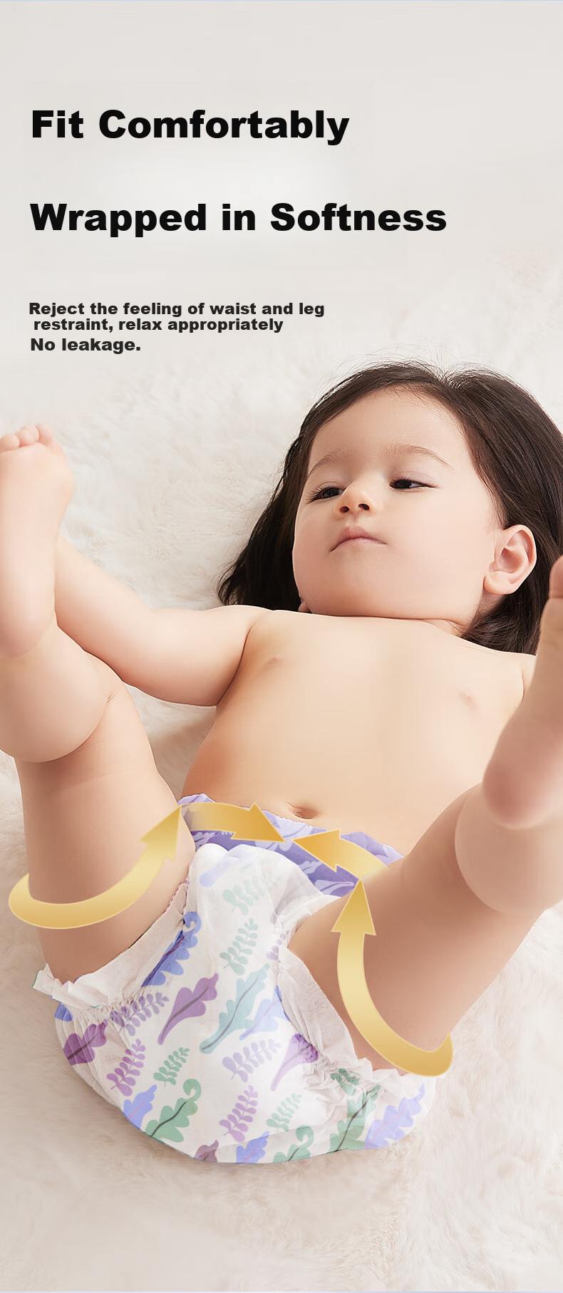 Bebetour Alice Dream Series Baby Diapers S Size (4-8kg), Portable Pack, 5 Pieces, Luxury Softness Upgraded 14