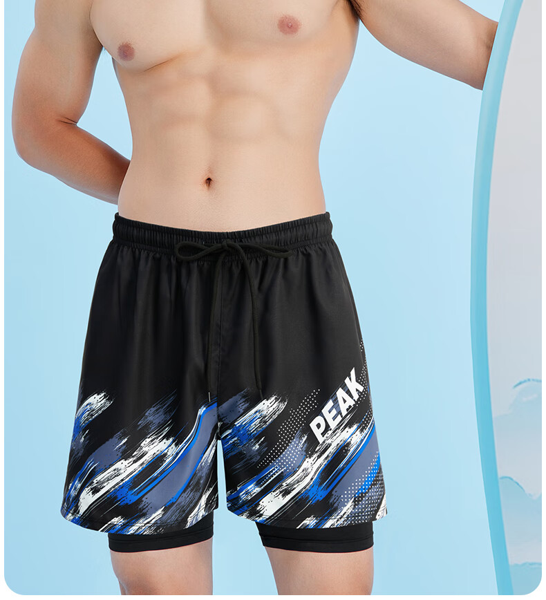 Peak Men's Swim Trunks with Anti-Embarrassment Lining, Quick-Dry, Loose Fit, Square Leg Beach and Resort Shorts for Hot Springs and Seaside Vacation 1