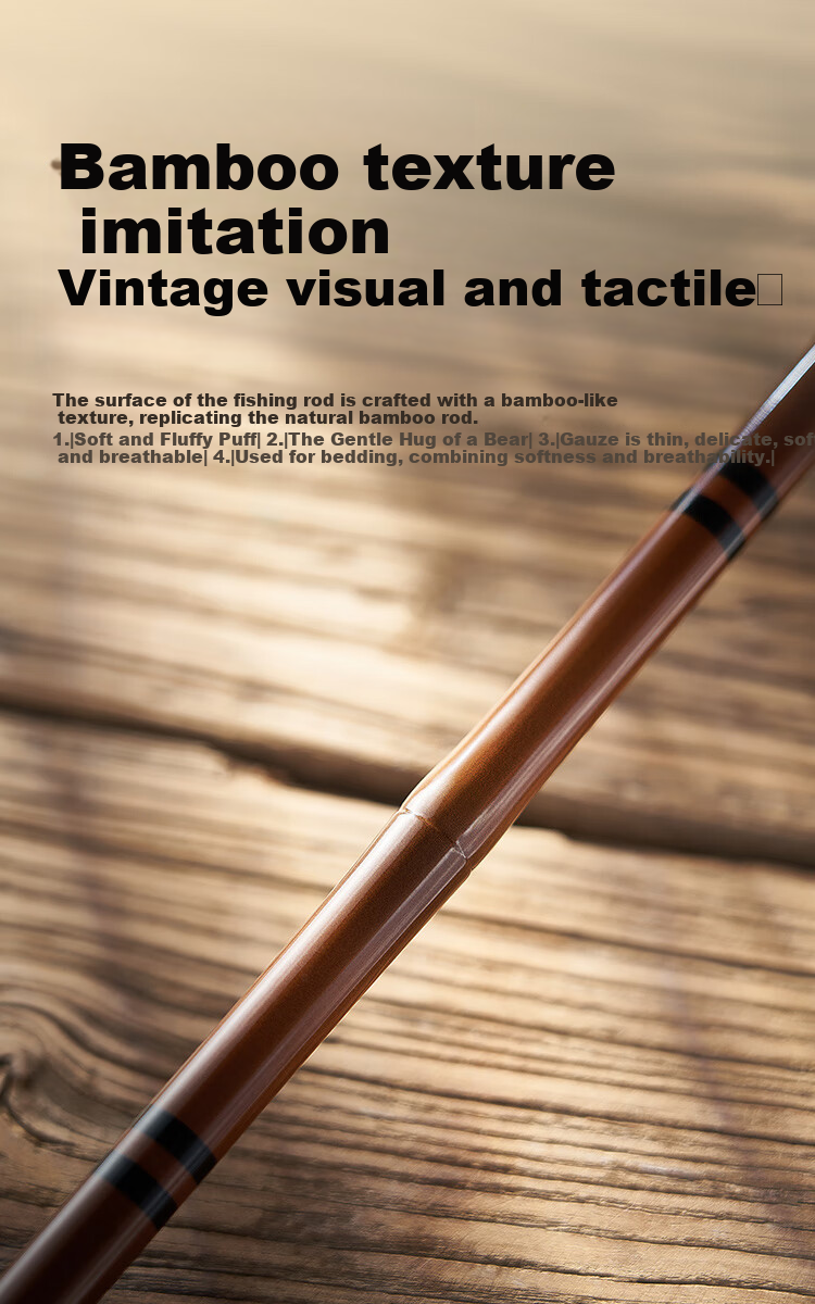 JD Original Bamboo Shadow Small Comprehensive Bamboo Fishing Rod, Handheld Ultra-Hard Lightweight Carbon Fiber Carp And Bighead Carp Rod, Carp Fishing Pole, 4.5m 7