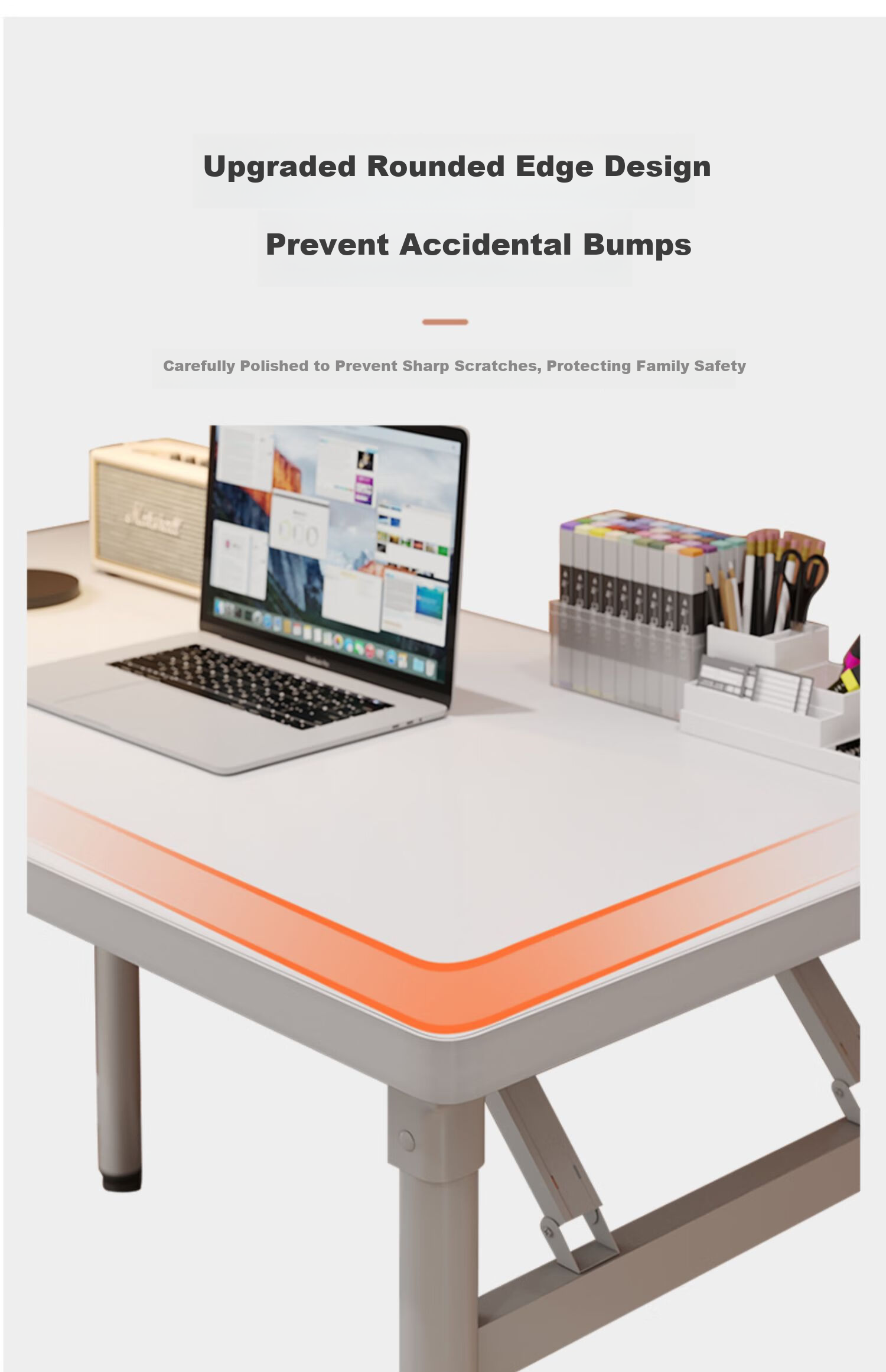 Quanpinwu Foldable Desk, Computer Table, Desktop Student Long Table, Bedroom Simple Writing Desk, Study Desk, Office Desk 14