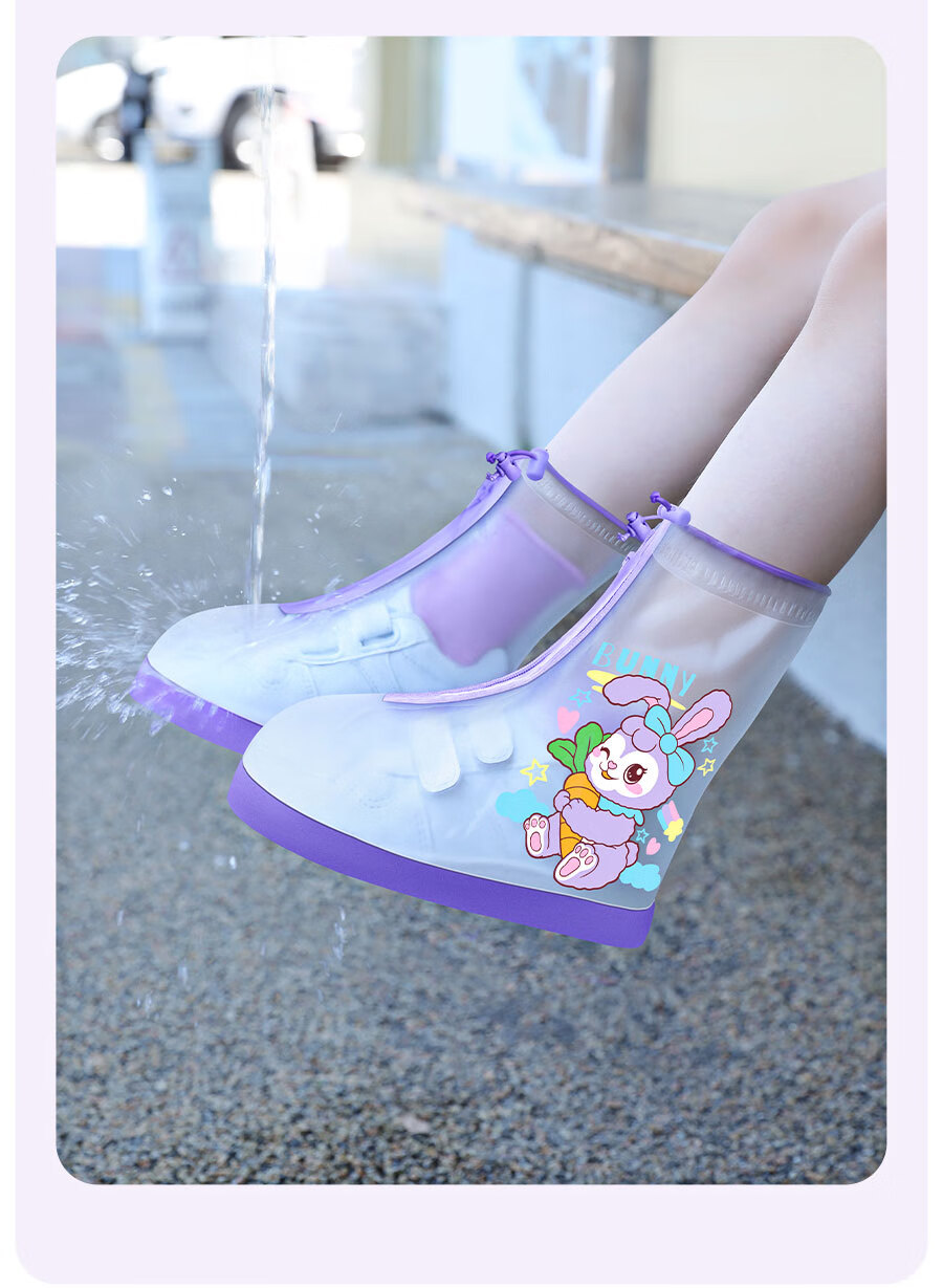 Zhengyu Kids Waterproof Rain Shoe Covers Non-slip Durable Water Shoes Rain Boots for Boys and Girls Toddlers Kindergarten Children Shoe Covers 5