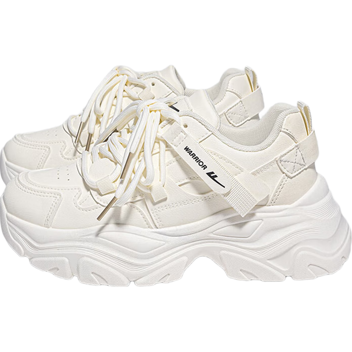 Huili Official Women's Shoes, Dad Shoes for Women, New Spring 2026 Style, Comfortable Thick-Soled Shoes for Women, Beige, Size 39