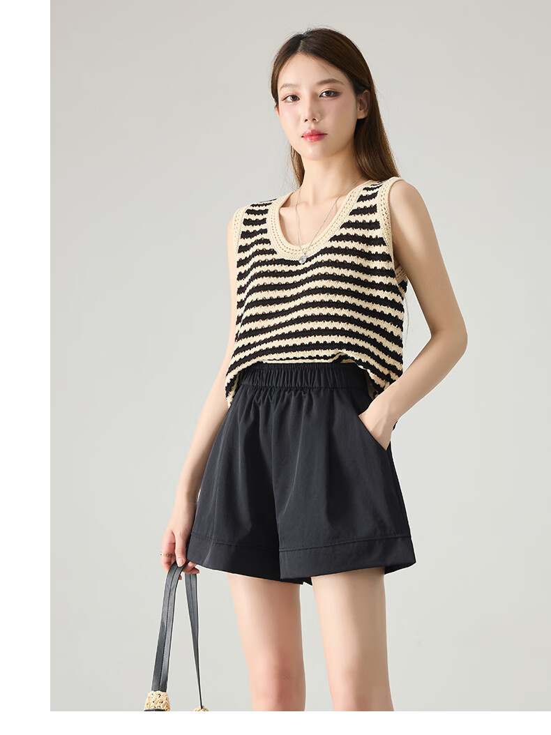 BOPRUIEY Women's Summer 2025 New Loose-Fit Casual Sports Quick-Drying Breathable Thin White Shorts 2
