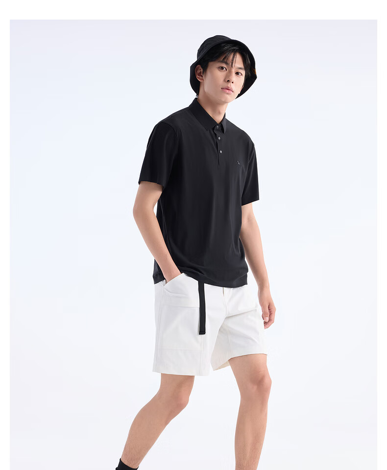 JOEONE Men's Short-Sleeve Polo Shirt, Moisture-Wicking Quick-Dry 7A Antibacterial Polo Shirt, Summer High-Elasticity Short-Sleeve T-Shirt for Me 7