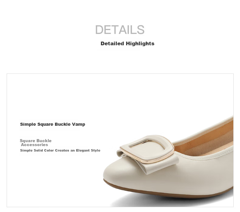 Belle French-Style Small Sugar Cube Elegant Flat Shoes for Women, Spring And Summer Sheepskin Versatile Lady's Flats A6Z1DAQ4, Black, Size 38 7