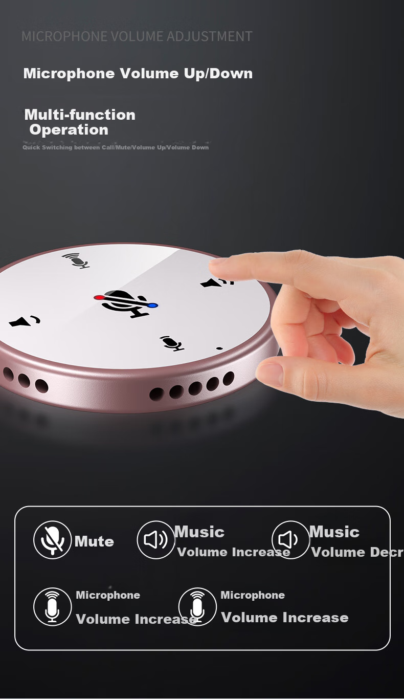 NINTAUS Y02A Video Conference Omnidirectional Microphone USB Computer Laptop Speaker with Microphone for Online Classes, Recording, Bluetooth Microphone, Gaming Desktop Speaker, Platinum Color 6