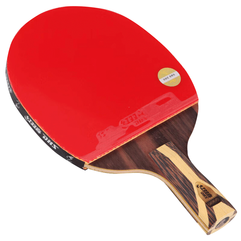 DHS Kuangbiao Nine Star Table Tennis Paddle, Straight Handle, Ebony Surface Material + Fangtan 5+2AC Structure, 7-Layer Offensive And Defensive H9006