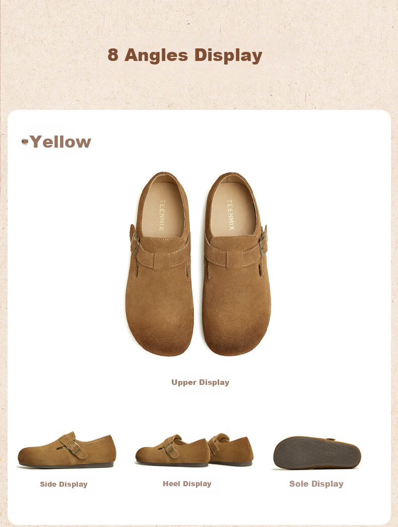 TEENMIX Women's Fleece-Lined Birkenstock Casual Shoes Trendy Versatile Fashion Sneakers 14