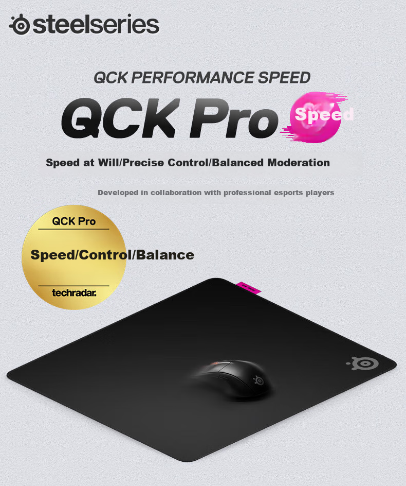 SteelSeries QCK Perf-XL Control Gaming Mouse Pad, FPS Mouse Pad, Large Control Pad / CSGO Professional-Grade Desk Mat, QCK Pro Control Precision Editio 1