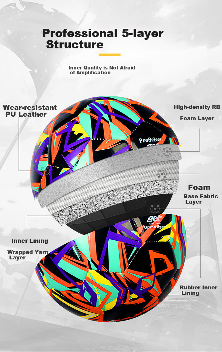ProSelect Children's Soccer Ball, Size 4, Wear-Resistant, for Primary And Secondary School Students' Training And Matches, GS232M4 2