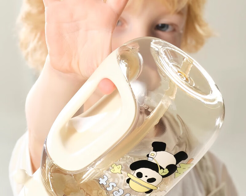 KeChao TonTon Bucket Children's Water Cup Direct Drinking Straw Baby Water Bottle Summer Kindergarten School 2-9 Years PPSU Unisex 17