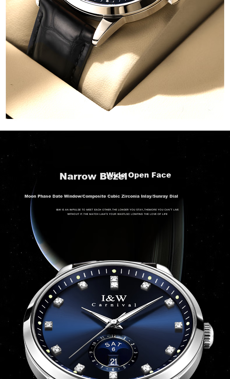 Aiwochi Swiss Iw Watch, Men's Mechanical Watch, Fully Automatic, 2026 New Model, Official Authentic Product, Men's Famous Watch Brand, Men's Timepiece 6