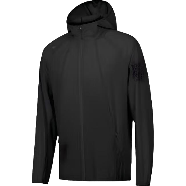 JD Original Spring Outdoor Windbreaker, Four-Way Stretch Hooded Jacket, Adventure Hiking Travel Men's Coat, Black, L