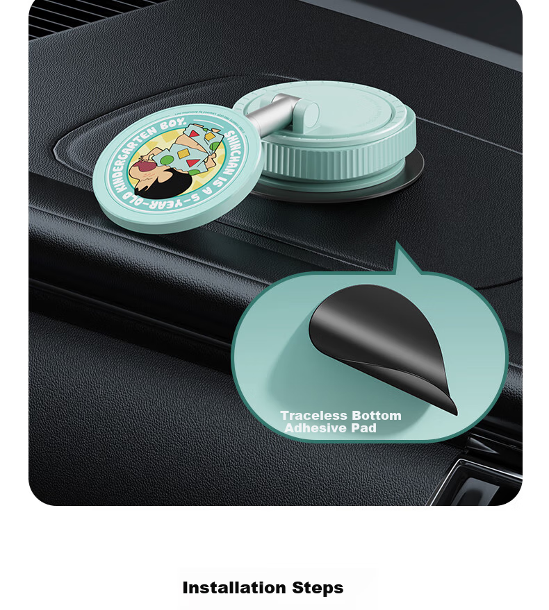 ROCK Doraemon Vacuum Suction Magnetic Phone Holder, Car Navigation Dashboard Center Console Rotating Folding Extendable Multifunctional Bedside Desktop Live Streaming Support Stand, Blue 31
