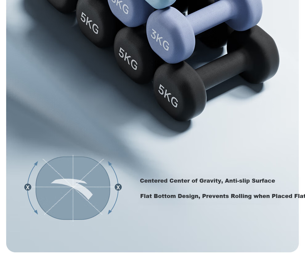 ANTA Color-Coated Dumbbells for Men And Women, Home Fitness Muscle Arm Shaping Light to Heavy Weight 2kg*2 6