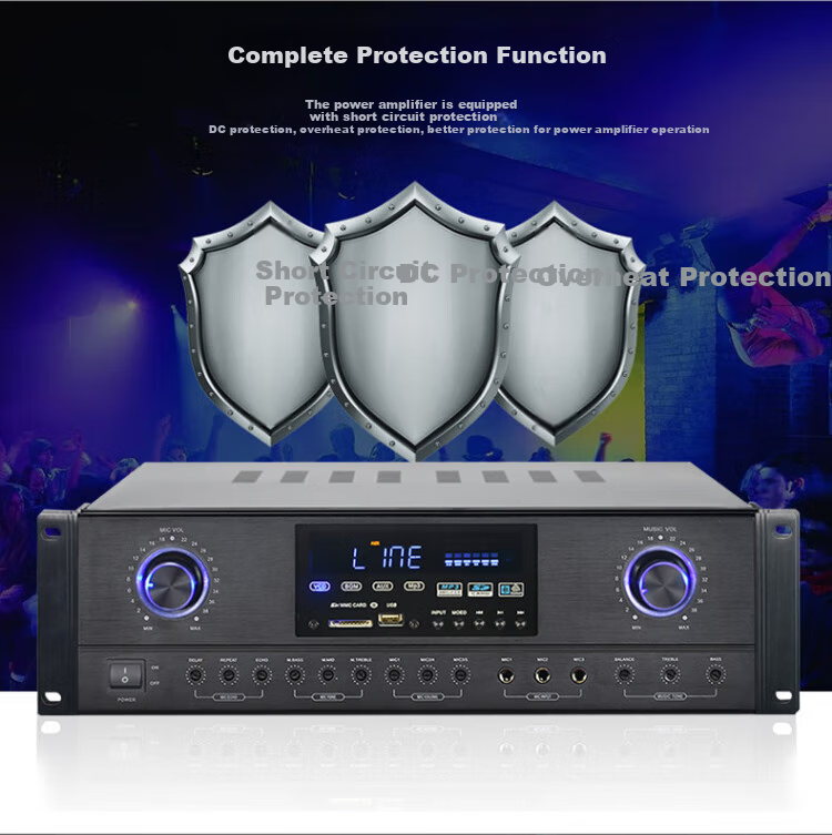 KIB KG1500 Home Theater Bluetooth Amplifier, Professional TV Karaoke Power Amplifier 3