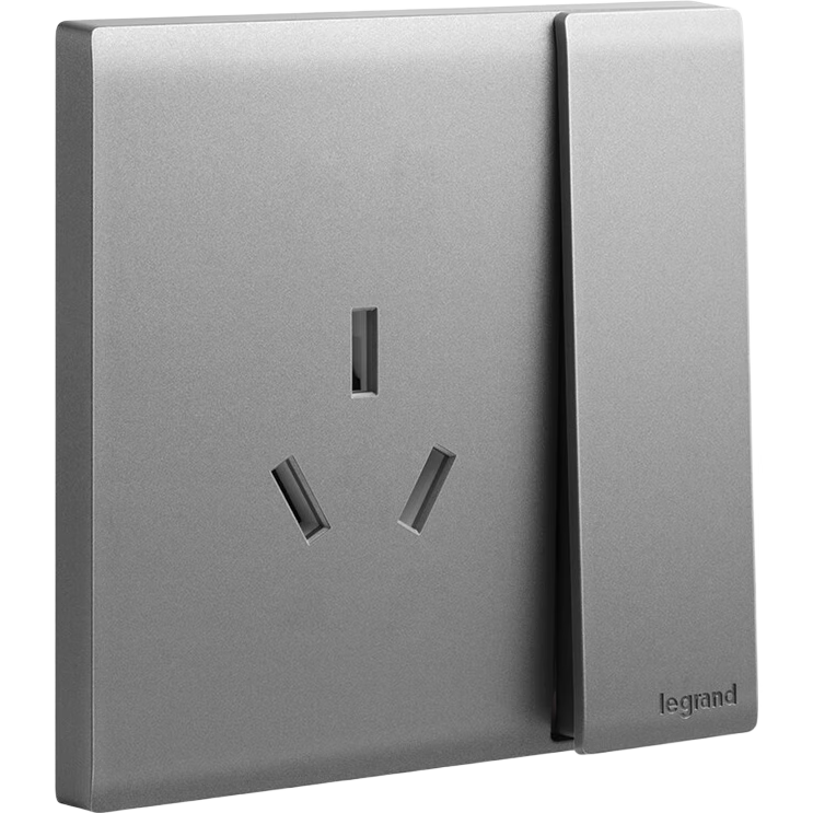LEGRAND Switch Socket Panel, Jianyue Series Deep Sand Silver Color, 86-Type Wall Socket, 16A Three-Hole with Switch Socket