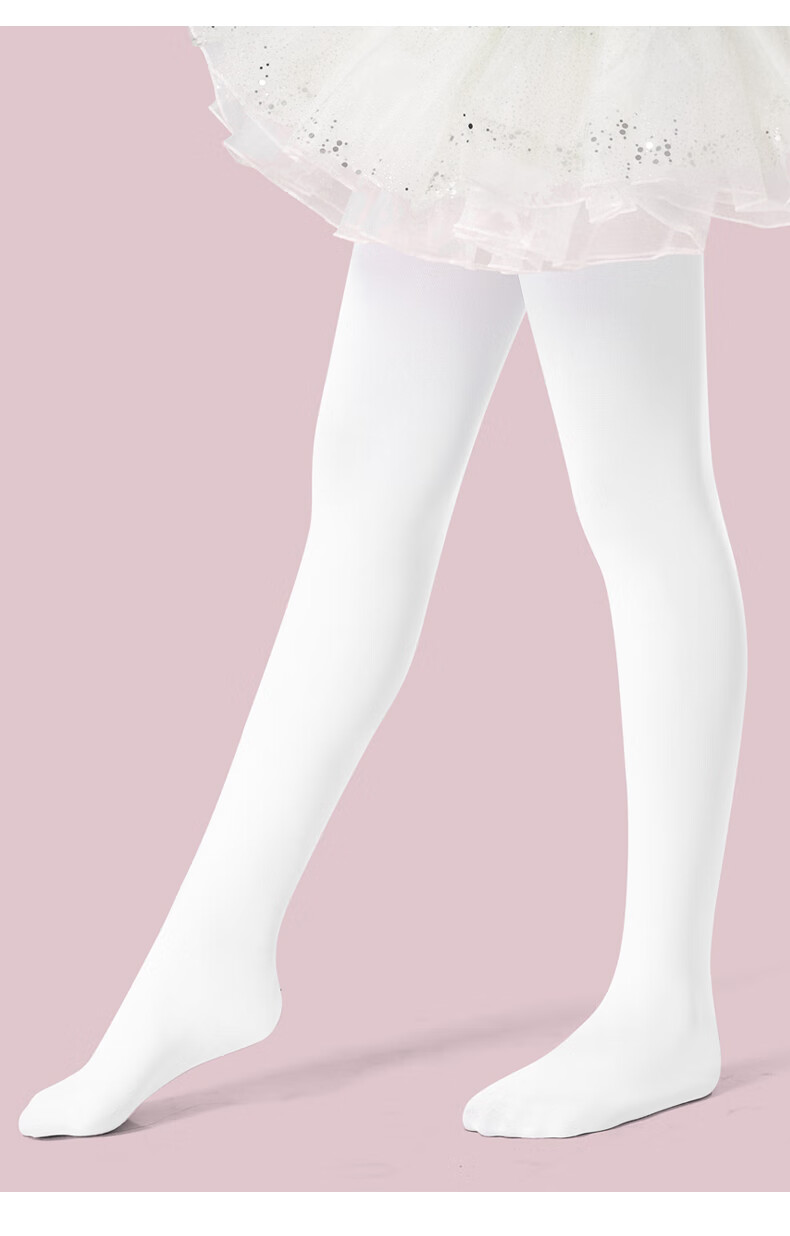Barbie Children's Dance Tights, Girls' Pantyhose, Thin Spring And Autumn Style, White Stockings, Specialized for Practice And Dance, Base Layer Socks 5