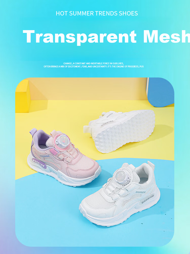 Warrior Children's Shoes, White Sneakers for Girls, Casual Shoes for Spring And Autumn, Soft-Soled Children's Sports Shoes WZ(CL)-0670 White/pink Size 36 1
