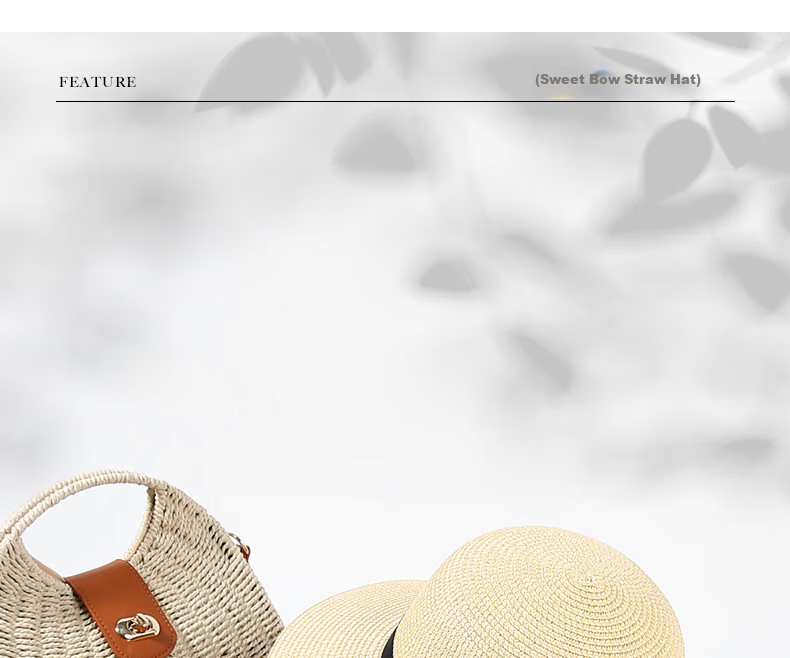 CACUSS Women's Sun Protection Hat, Spring And Summer Straw Hat, Sun Visor, Fisherman Hat, Beach Outdoor Sweet Bow Tie Khaki 13