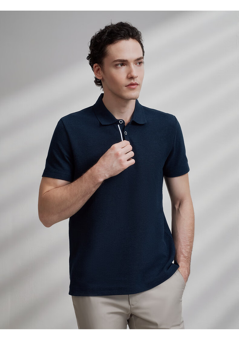 G2000 Men's Spring Summer Casual Versatile Short Sleeve Polo Shirt in Teal Blue [Pique Cotton Skin-Friendly Mall Edition] 12