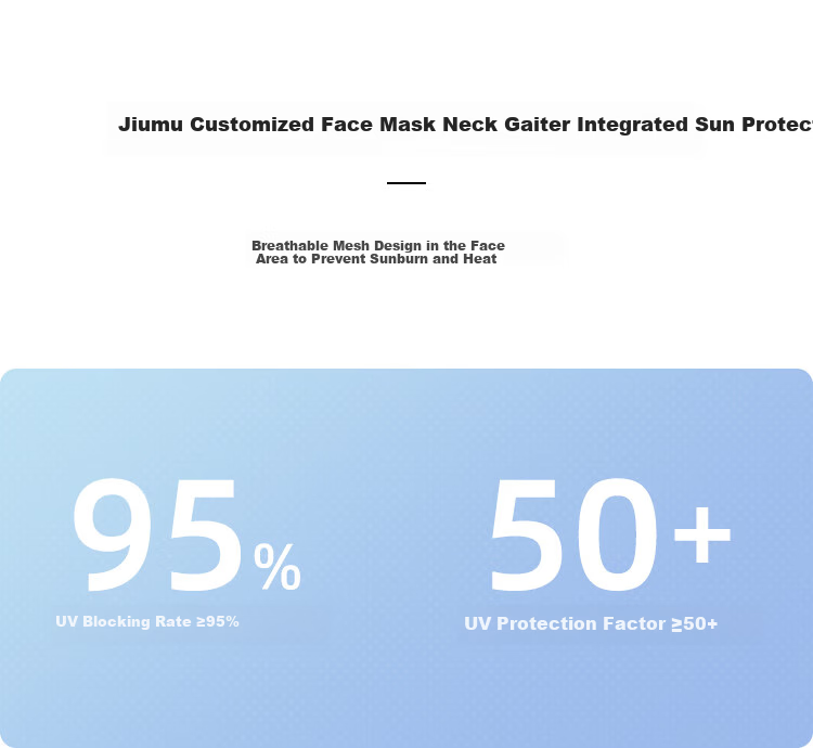 JIUMU Ice Silk Sun Protection Face Mask for Men, Cycling Summer UV-Resistant Sunshade Neck Guard Full Face Breathable Sun Protection Mask 2