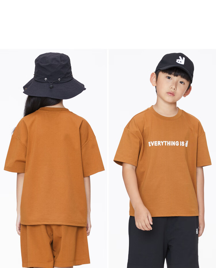 Annil [7A Antibacterial] Children's Short Sleeve T-Shirt, Parent-Child Outfit, Summer Moisture-Wicking Breathable Casual Top 15